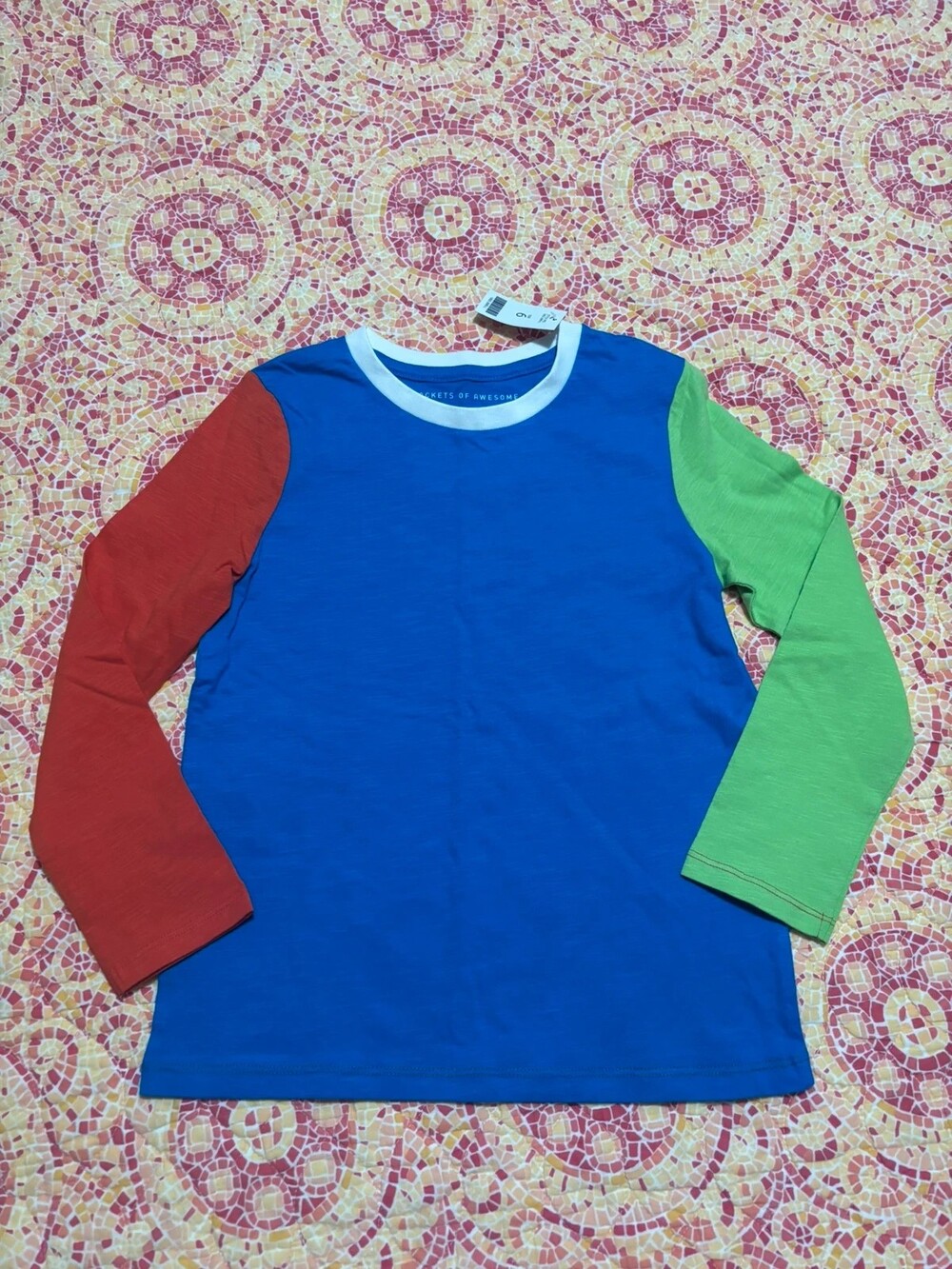 NWT Rockets of Awesome Boys Colorblock Tee Shirt Size 6